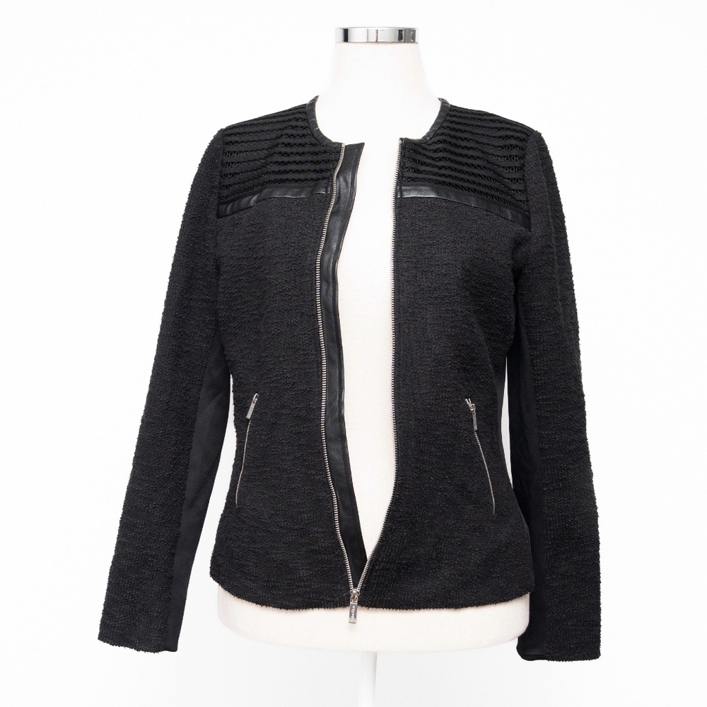 Calvin Klein - Textured Moto-Style Zip‎ Jacket - Picture 7 of 9
